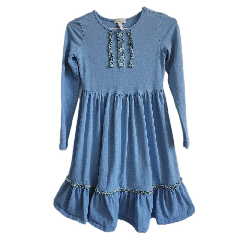 Matilda Jane Girls Caitlin Blue Lap Dress Size 8